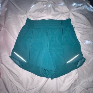 Light blue Lululemon Hotty Hot shorts